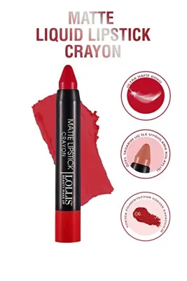 Lollis Matte Lipstick Crayon Mat Kalem Ruj 06