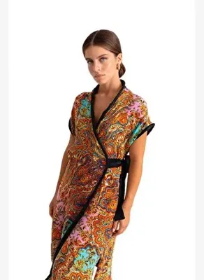 Movom POPPY REVERSIBLE KİMONO ELBİSE