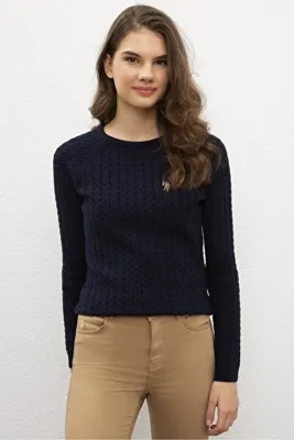 U.S. Polo Assn. Lacivert Kadın Kazak