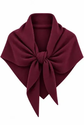 Birfil Triko Üçgen Atkı-Bordo