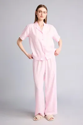 Defacto Regular Fıt Uzun Boy Dokuma Pijama Alt