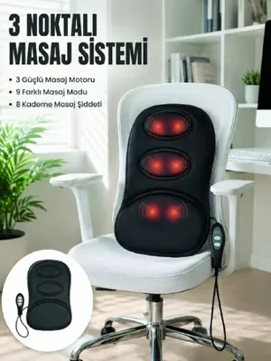 lisinya Titreşimli Masaj Koltuk Minderi Kademe Şiddet Ayarlı Isıtma Fonksiyonlu Masaj Pedi - Lisinya