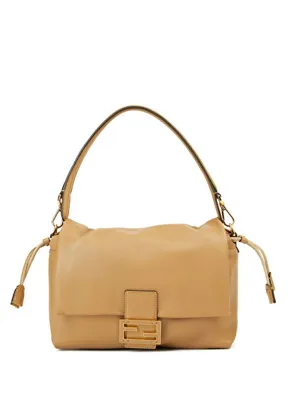 Fendi Mamma Baguette Medium Bej Kadın Deri Çanta