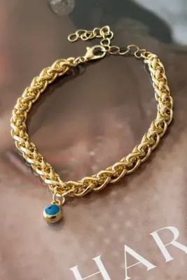 Trendy Butik Kalın Zincir Model Nazar Detaylı Künye
