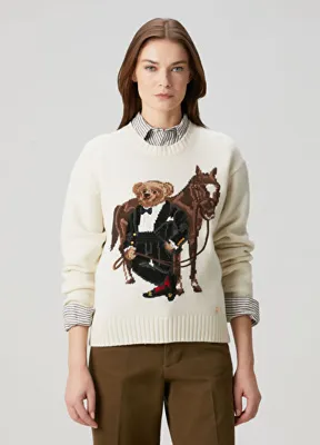 Polo Ralph Lauren Polo Bear Krem Yün Kazak