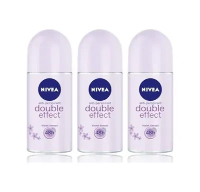 NIVEA Deo Roll-on Kadın Deodorant Double Effect 50 Ml 3 Adet