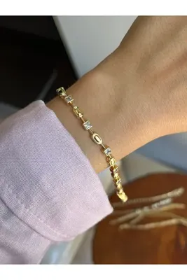 yeknova Xuping 14K Altın Rengi Taşlı Kararmaz Kadın Bileklik