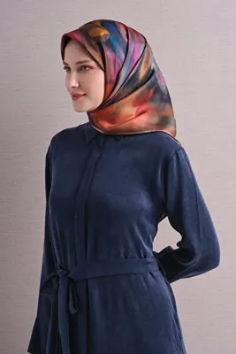 Armine Çiçek Desenli Sura İpek Eşarp 9603DS