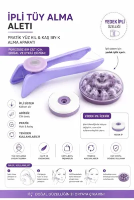 Makeuptime İpli Tüy Kıl Alma Kaş Bıyık Ağda Yüz Cilt Epilasyon Aleti