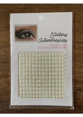Gülümse Gel 1 Adet Inci Taşlı Yapıştırma Tırnak Saç Makyaj Stickerı  Yüz Taşı Yapışkanı Taş Sticker