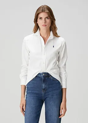 Polo Ralph Lauren Custom Fit Beyaz Gömlek