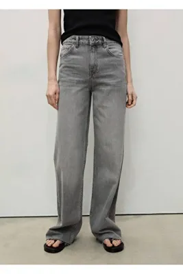 MANGO Woman Danila wideleg yüksek belli jean pantolon