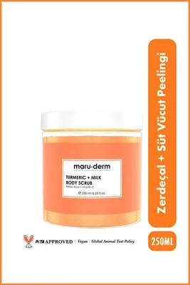 Maruderm Body Scrub | Zerdeçal + Süt Vücut Peelingi | C Vitamini + Ferulik Asit 250 ML