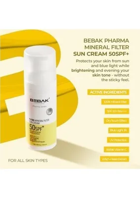 Ism Prime Bebak Pharma Mineral Filter Güneş Kremi 50SPF+ 50ML