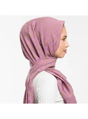 19v69 ITALIA Helezon Desen Jakarlı Modal Seri Şal Askısı ile Birlikte 75x200 cm Pembe