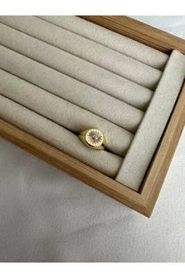 ringbox Gold Göz Motif Serçe Parmak Yüzüğü