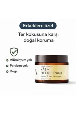 Gaia Organic Erkeklere Özel Doğal Krem Deodorant Alüminyumsuz 30 ml