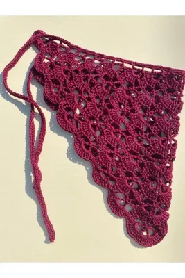 Zes Store hayalinizdeki ürün burada Zes örgü el yapımı kroşe bandana