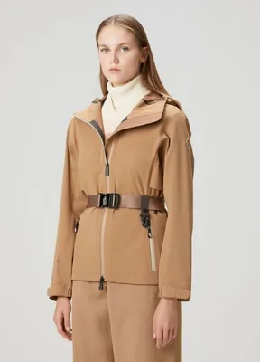 Moncler Grenoble Fex Koyu Bej Kapüşonlu Ceket