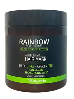 RAINBOW Rainbow Collagen & Hyaluronic Acid Onarıcı Nem Terapisi Saç Maskesi