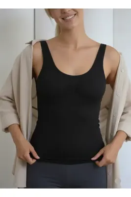 MİSTİRİK Bargemon Model Sıkılaştırıcı Ve Toparlayıcı Bluz Seamless Model Örmek Ürün Siyah Renk