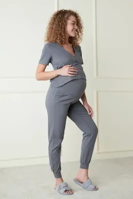 Penti Koyu Gri Mama Hamile Stone Tişört
