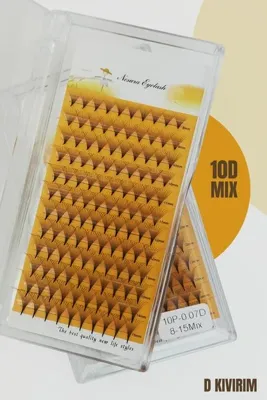NESURA EYELASH 3D Hazır Demet İpek Kirpik 0.07 D KIVRIM 8-15mm