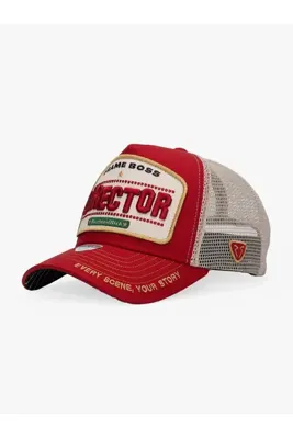 RustandRich Kadın Erkek Kırmızı Trucker Şapka Director