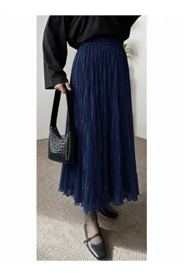 Hepsi Moda Kraş Etek - 3040 - Koyu Lacivert