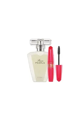 Avon Rare Pearls Edp 50ml + Ultra Volume Mascara Blackest Black