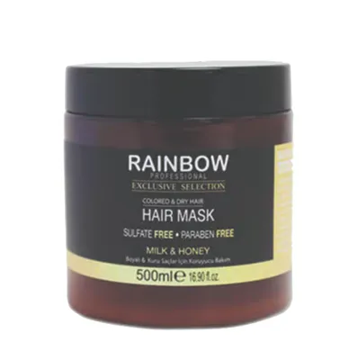 RAINBOW Rainbow Milk & Honey Boyalı ve Kuru Saçlar için Koruyucu Saç Bakım Maskesi 500 ml