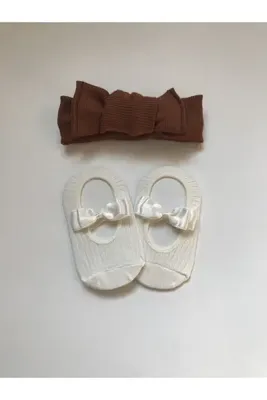 nisbutik aksesuar Bebek Hediyelik Set,bandana Babet Çorap Takım Set Bebek Hediyeliği