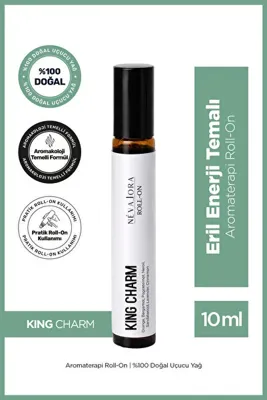 NEVALORA KING CHARM – Eril Enerji Temalı Aromaterapi Roll-On | %100 Doğal Uçucu Yağ | 10 ml