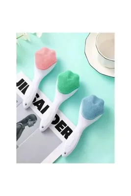 A1 Cilt Temizleme Peeling Fırçası, Ergonomik Saplı Masaj Etkili, Sevimli Tasarım Cilt Bakım Yüz Makyaj