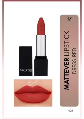 Note Cosmetics Mattever Lipstick Yarı Mat Saten Bitişli Ruj 12 Wine Tasting Red - Mor