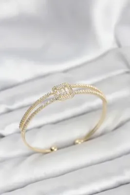 Genel Markalar Pirinç Gold Renk Baget Model Kadın Bileklik