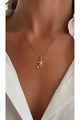 Lavian Accessories Çelik Yıldız Detaylı Kolye