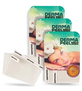 DERMAPEEL Doğal İpek Banyo Kesesi 3'lü Set