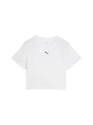 Puma Tad Essentials Baby Kadın Beyaz Yuvarlak Yaka Tişört