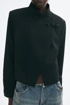 H&M İp Detaylı Kısa Ceket