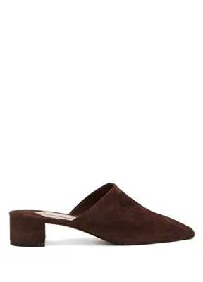 Aquazzura Colbert Koyu Kahverengi Kadın Nubuk Terlik