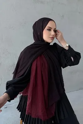 ALLURİNG THE BETTER ONE JAWEL Degrade Konfor Şal Koyu Bordo