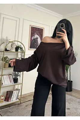 YELZEY BUTİK Düşük Omuz Bluz