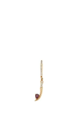 Bee Goddess Dagger Pırlantalı Kadın Altın Küpe