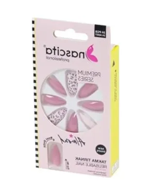 0 O Stiker 24'lü Renkli Takma Tırnak Seti - Almond Renk