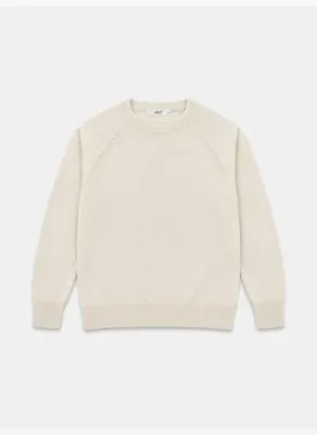 Xint Ekru Oversize Bisiklet Yaka Kazak
