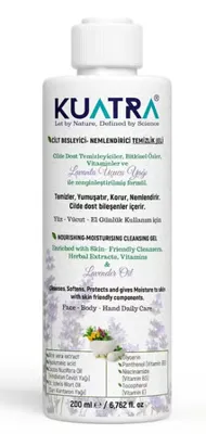 KUATRA Lavantalı Nemlendirici Yüz Temizleme Jeli 200 ml Hassas Cilt