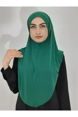 Genel Markalar Namaz Örtüsü Khimar, Hazır Büyük Esarp, Malezya Modeli, Hijap ,hac Umre Icin Sandy Kumas Yeşil Renk