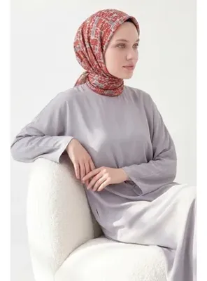 Silk Home Soft Eşarp Soyut Bordo