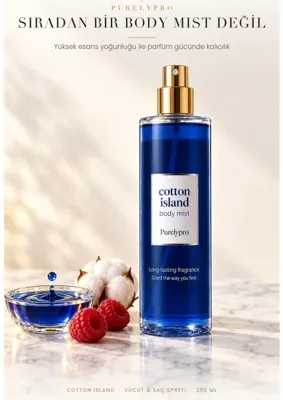 purelypro Vücut Spreyi Body Mist | Scandalous | Cotton Island | Kadın | Işıltılı | Nemlendirici